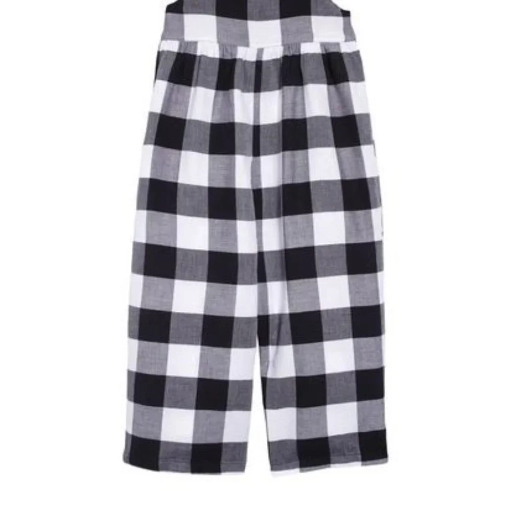 NEW! STEM Gingham Check Cotton Jumpsuit in GINGHAM (8) - Picture 3 of 4